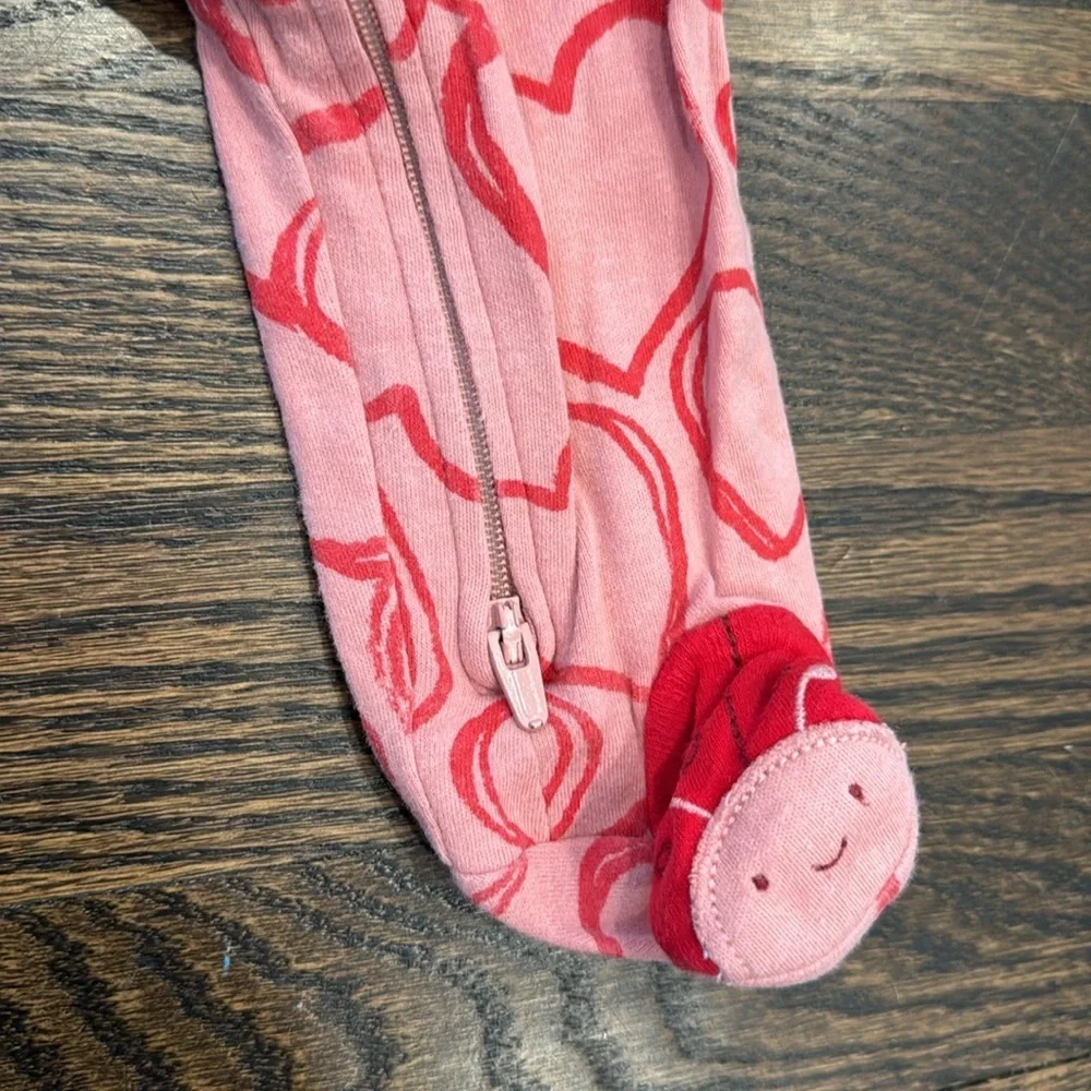Valentine love bug just one you carters baby footie pajama zipper onesie
